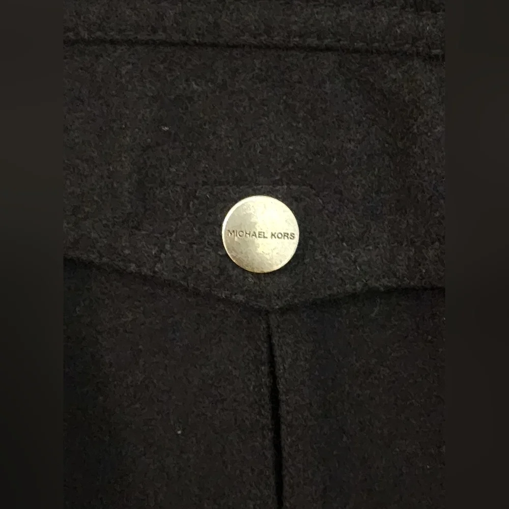 MICHAEL Michael Kors Wool Blend Military Field Lined Insulated Black Coa… - Picture 8 of 13